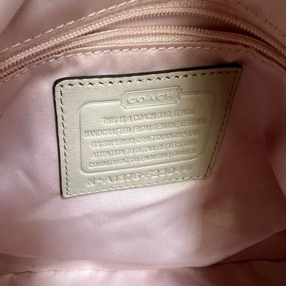 Coach sand beige croc embossed leather Madison Sophia satchel - Picture 6 of 10